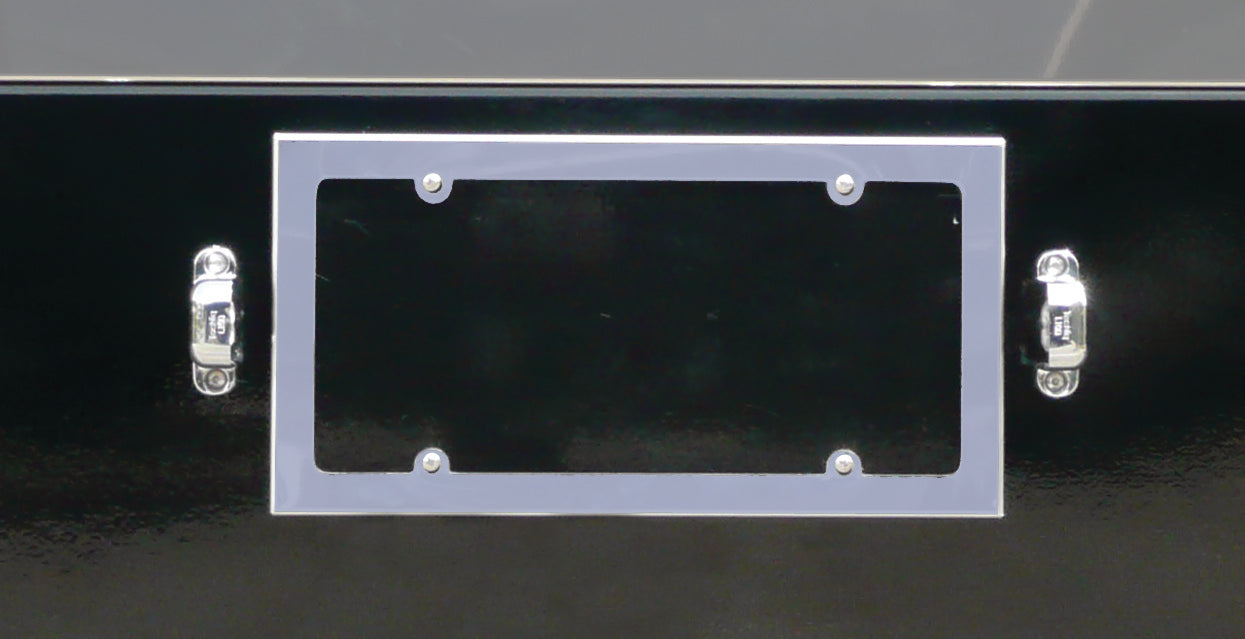 Stainless steel blank license plate surround with sides