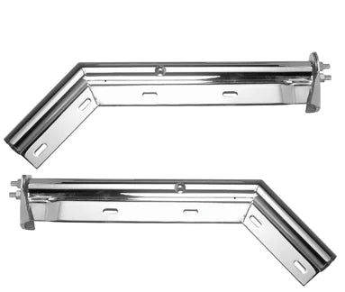 430 grade stainless steel spring-loaded angled mudflap hangers - PAIR