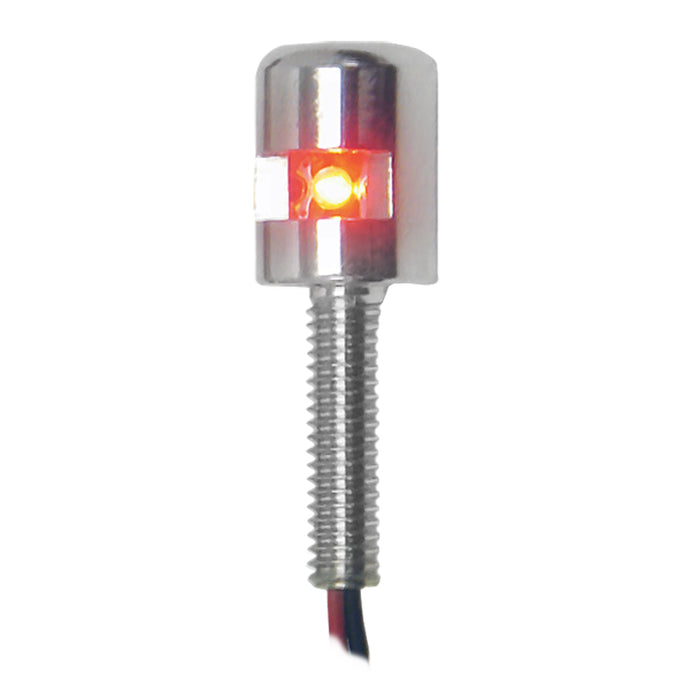 Red LED side-view screw-in light / license plate bolt - PAIR