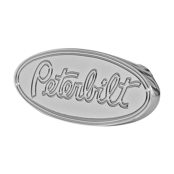 Peterbilt logo chrome billet aluminum brake knob - SINGLE