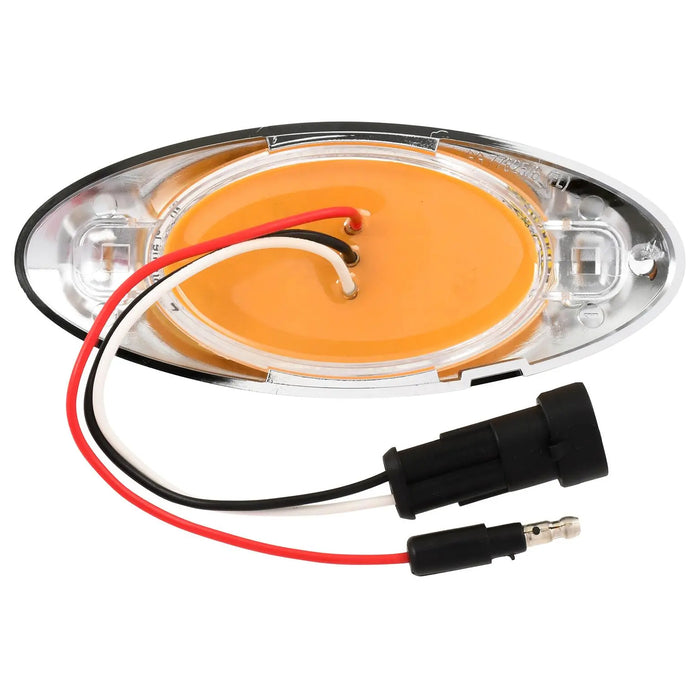 Freightliner Coronado replacement Amber 4 diode LED marker/turn signal light - CLEAR lens