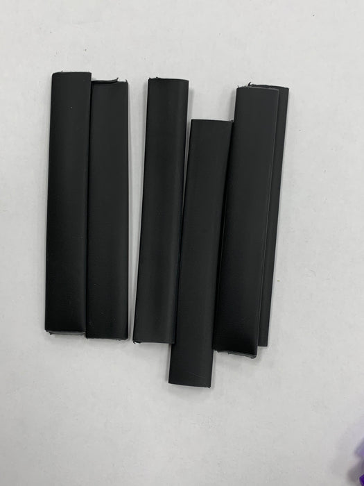 3/8" ID black 4" heat shrink tubing - 6 pieces