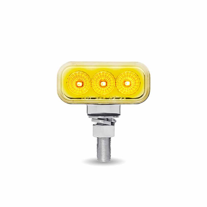 Amber/Red 1.8" MINI rectangular pedestal LED marker/turn signal light