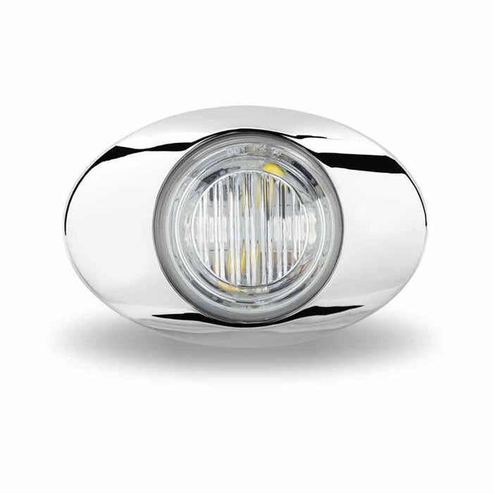 M3 Generation Red 2 diode LED mini-oval marker light - CLEAR lens