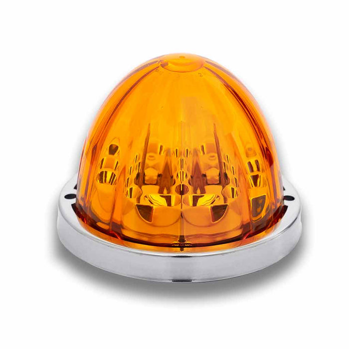 "Starburst" Amber 19 diode watermelon-style LED marker/turn signal light