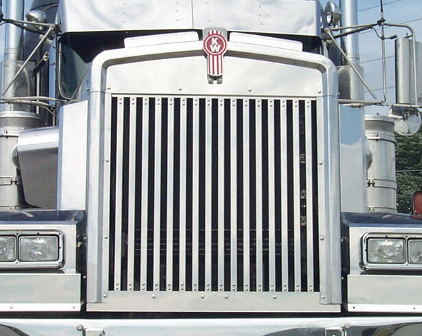 Kenworth w900L stainless steel grill w/16 vertical bars