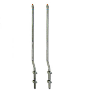 Stainless steel bumper guides for plastic bumpers - PAIR