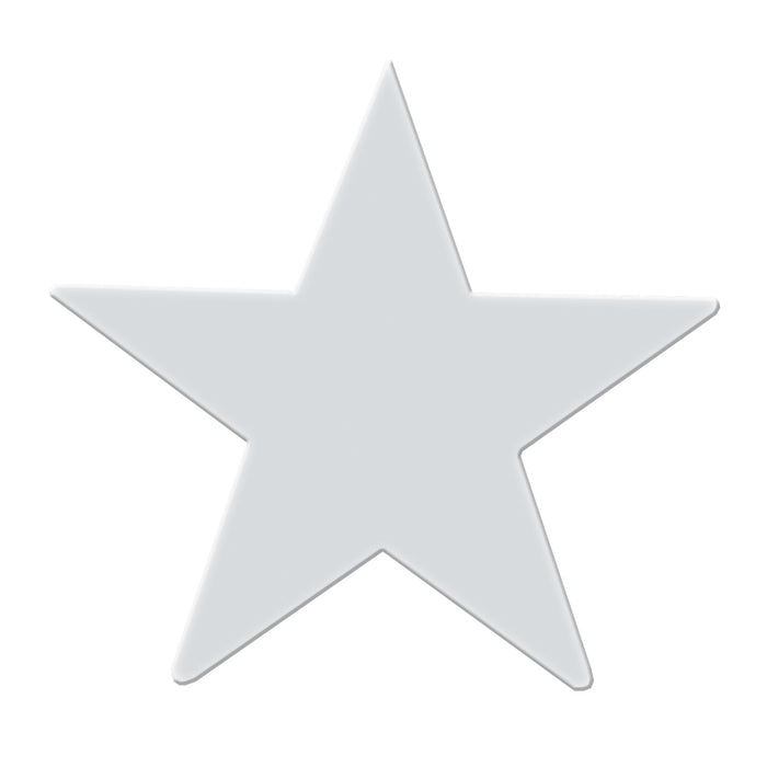 3" chrome steel star decorative cutout
