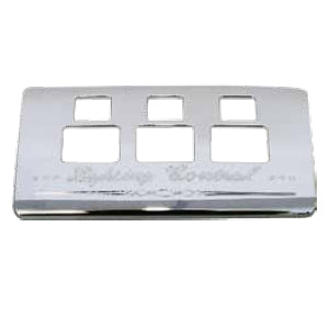 Kenworth T660/W900 2006+ chrome plastic light switch control panel trim - 3 switch holes