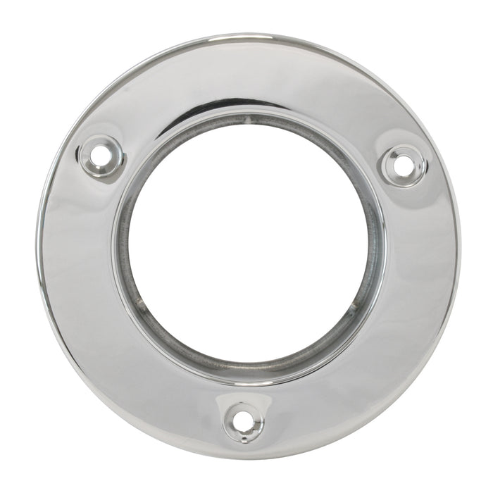 2.5" round stainless steel light holding rim/mounting flange
