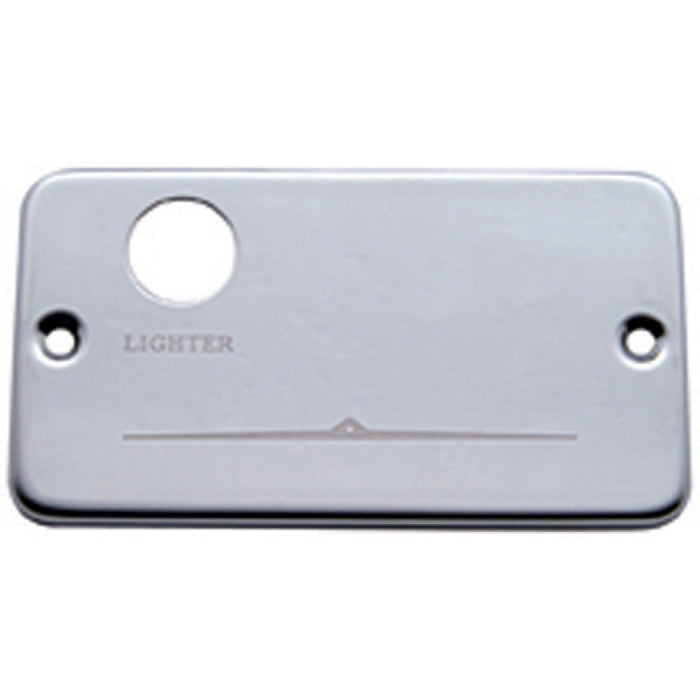 Freightliner stainless steel switch plate panel with lighter hole only