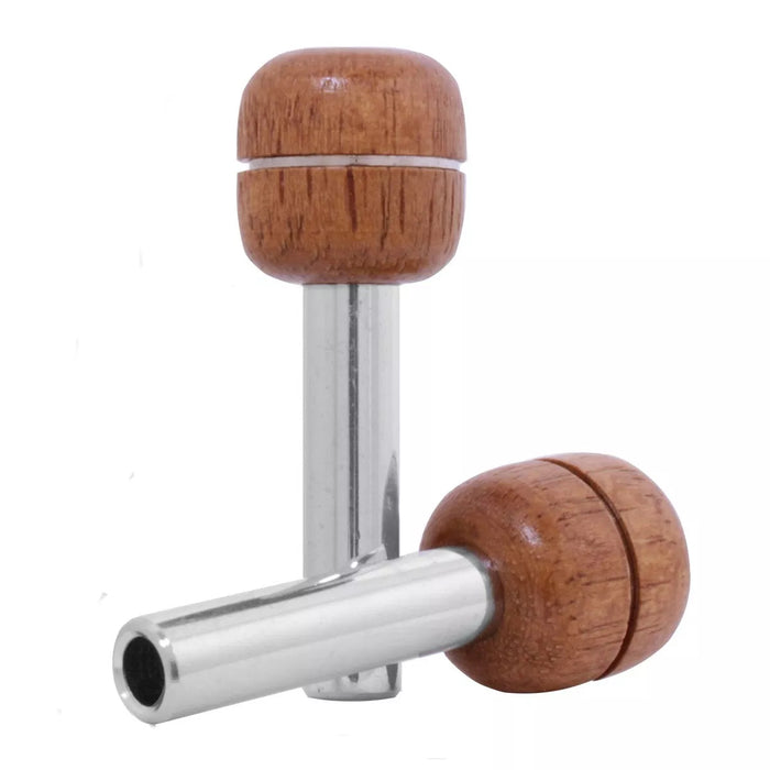 Peterbilt rounded wood/chrome door lock pulls - PAIR