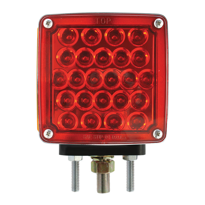 Pearl Amber/Red 48 diode square LED turn signal light - SINGLE