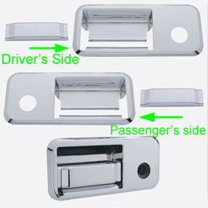 Volvo chrome plastic exterior door handle cover - PAIR, 4 piece kit