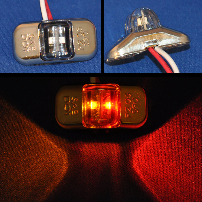 Amber/red mini 2 diode LED bumper light