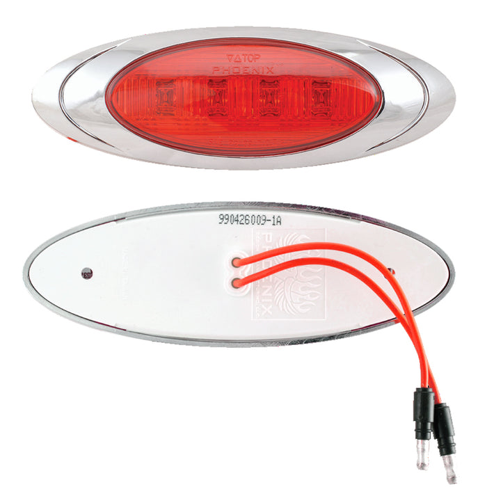 Magnum red 4 diode LED millennium-style marker light