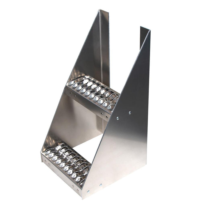 24" (H) x 12" (L) aluminum frame step with two grip steps