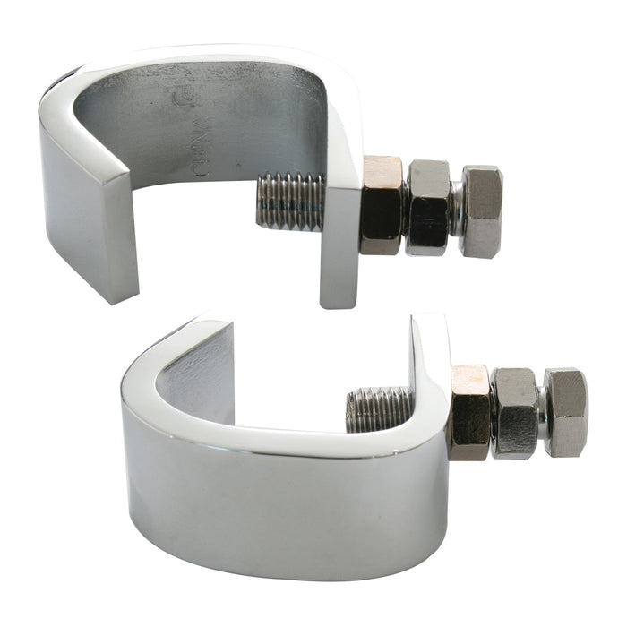 Stainless steel bumper guide mounting clamp