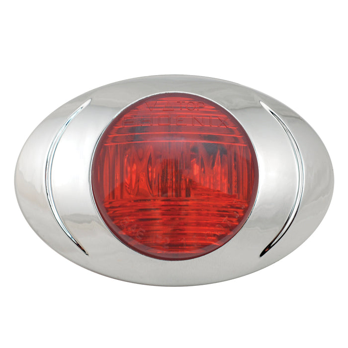 Magnum P3 red LED millennium-style marker light w/2 prong female plug