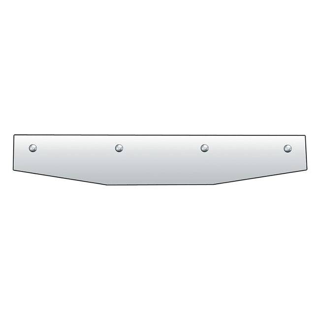 24" x 4" stainless steel reverse-style top mudflap plate - PAIR