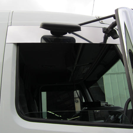 Volvo stainless steel 6" chopped look door window ventshade - PAIR