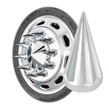 "Axis" 33mm chrome plastic screw-on lugnut cover