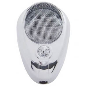 Roadking 56 chrome plastic CB radio microphone cover w/jewel and visor