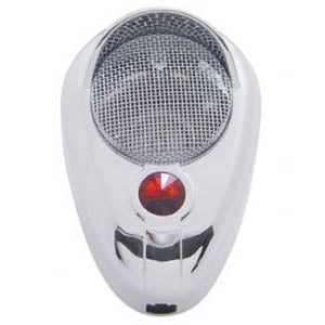 Roadking 56 chrome plastic CB radio microphone cover w/jewel and visor