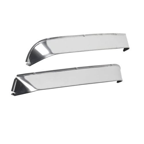 Freightliner Classic/FLD stainless steel ventshade rain deflector - extra wide width, PAIR