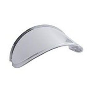 7" diameter single round headlight stainless steel extra-wide visor