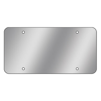 Plain stainless steel license plate