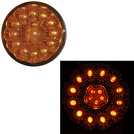 Amber 4" round 17 "super diode" LED turn signal light