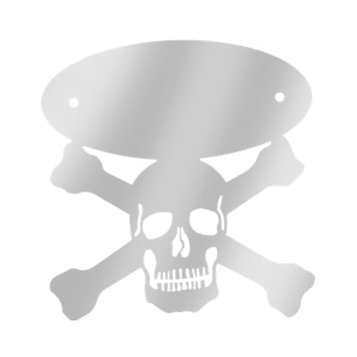 Peterbilt stainless steel skull and crossbones logo accent - PAIR