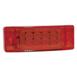 Red 2" x 6" rectangular 24 diode LED marker light