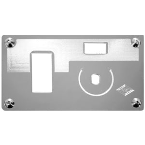 Rockwood Kenworth stainless steel wiper/washer switch plate w/knob - One Rocker Switch Hole