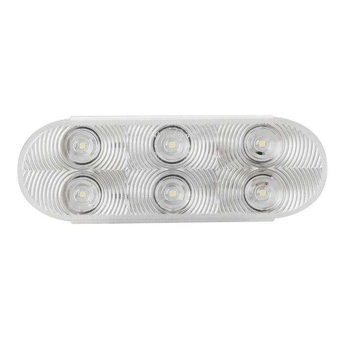 "Highway Series" White oval 6 diode LED reverse light