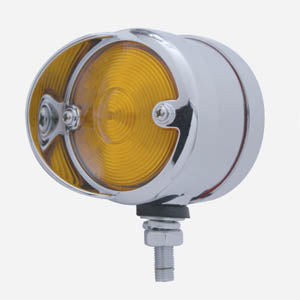 3" round chrome plastic bezel for LED pedestal light - Side Visor (Left or Right)