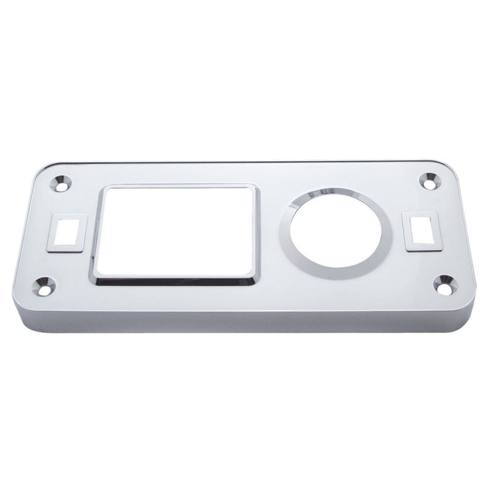 Peterbilt chrome plastic rectangular dome light cover w/switch, swivel holes