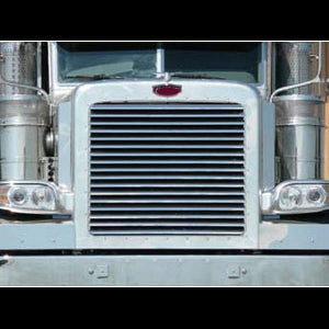 Peterbilt 388/389 stainless steel grill w/17 louvered horizontal bars