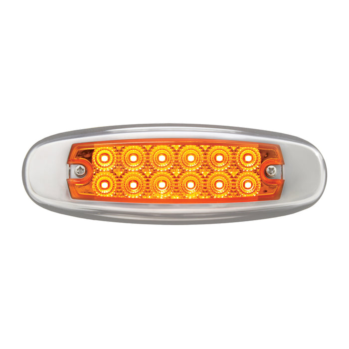 Spyder Amber Peterbilt-style 12 diode LED ultra-thin marker light
