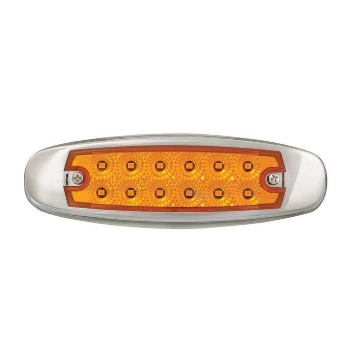 Spyder Amber Peterbilt-style 12 diode LED ultra-thin marker light