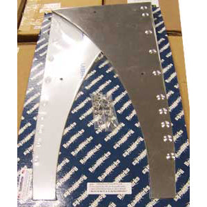 Peterbilt 379 short hood stainless steel hood extension panels - PAIR