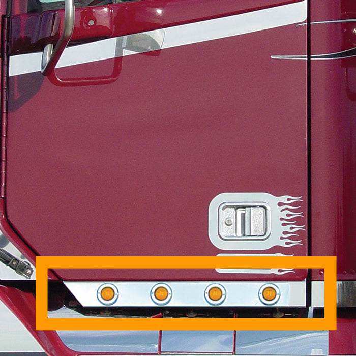 Freightliner Century/Columbia stainless steel cab panels w/8 round 2" light holes