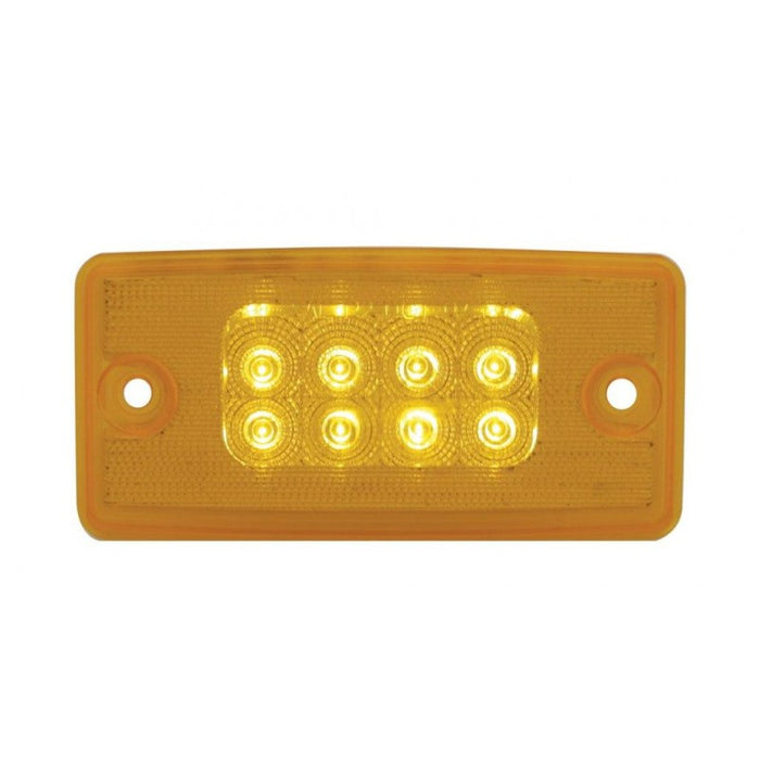 Freightliner Amber 8 diode LED visor marker light