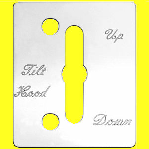 Woody's Peterbilt 359 stainless steel "Tilt Hood" switch plate