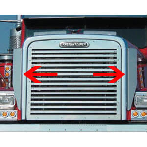 Freightliner Classic XL stainless steel 29" tall side grill deflectors - PAIR