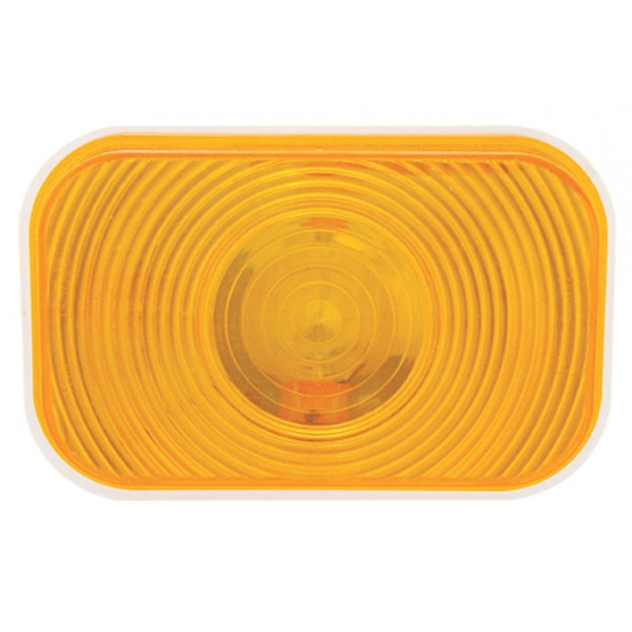 Amber rectangular incandescent turn signal light