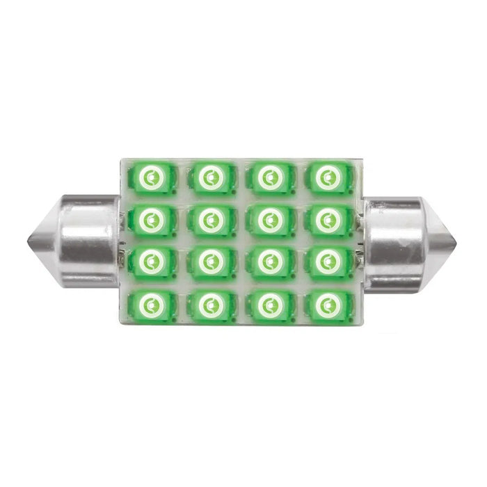 Super Bright 16-diode LED 211 dome light bulb - PAIR - Green