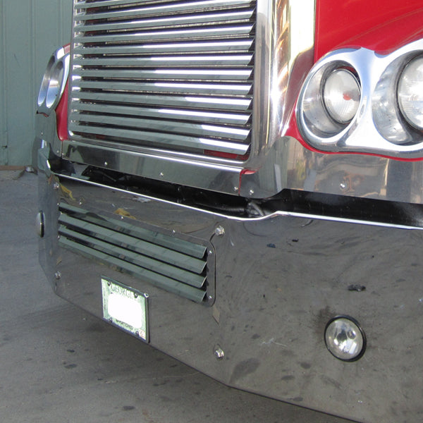 Freightliner Coronado stainless steel louvered lower bumper grill insert