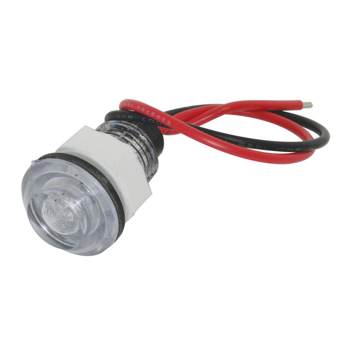 Single diode LED interior compartment light with threaded back - Red